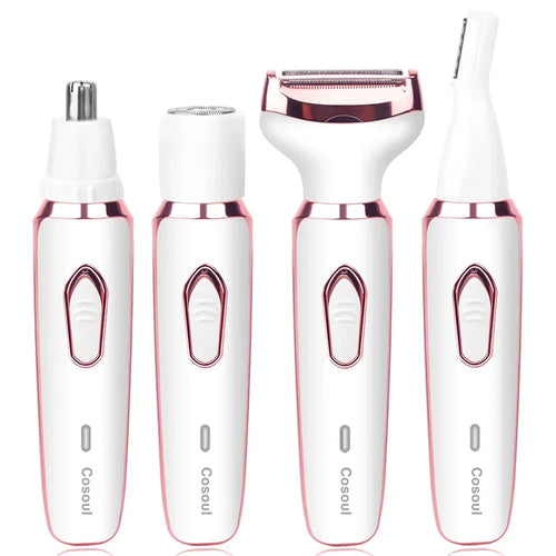 4 in 1 Electric Razor for Women Hair Trimmer White