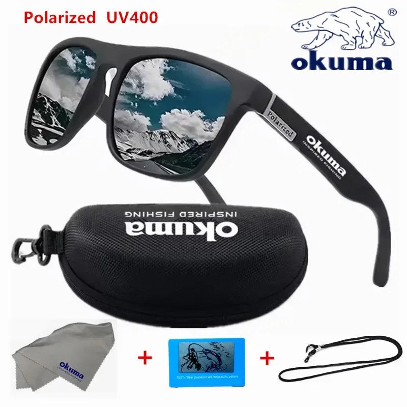 Okuma Polarized Sunglasses UV400 for outdoor activities with optional box