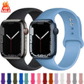 Silicone Band compatible with Apple Watch series 10 9 8 3 SE Ultra in multiple sizes 38mm to 49mm sports bracelet