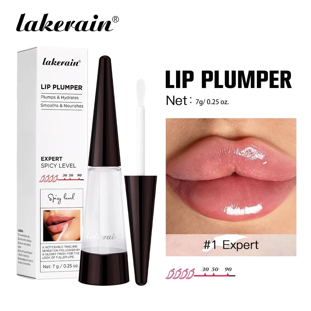 Lakerain Lip Plumper Gloss Oil for Volume Boosting and Hydrating Lips