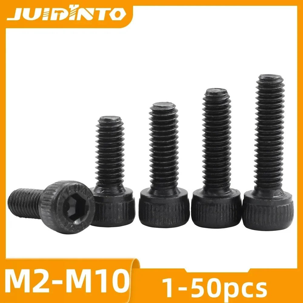 JUIDINTO hex socket head cap screws in various sizes for MTB carbon steel bolts