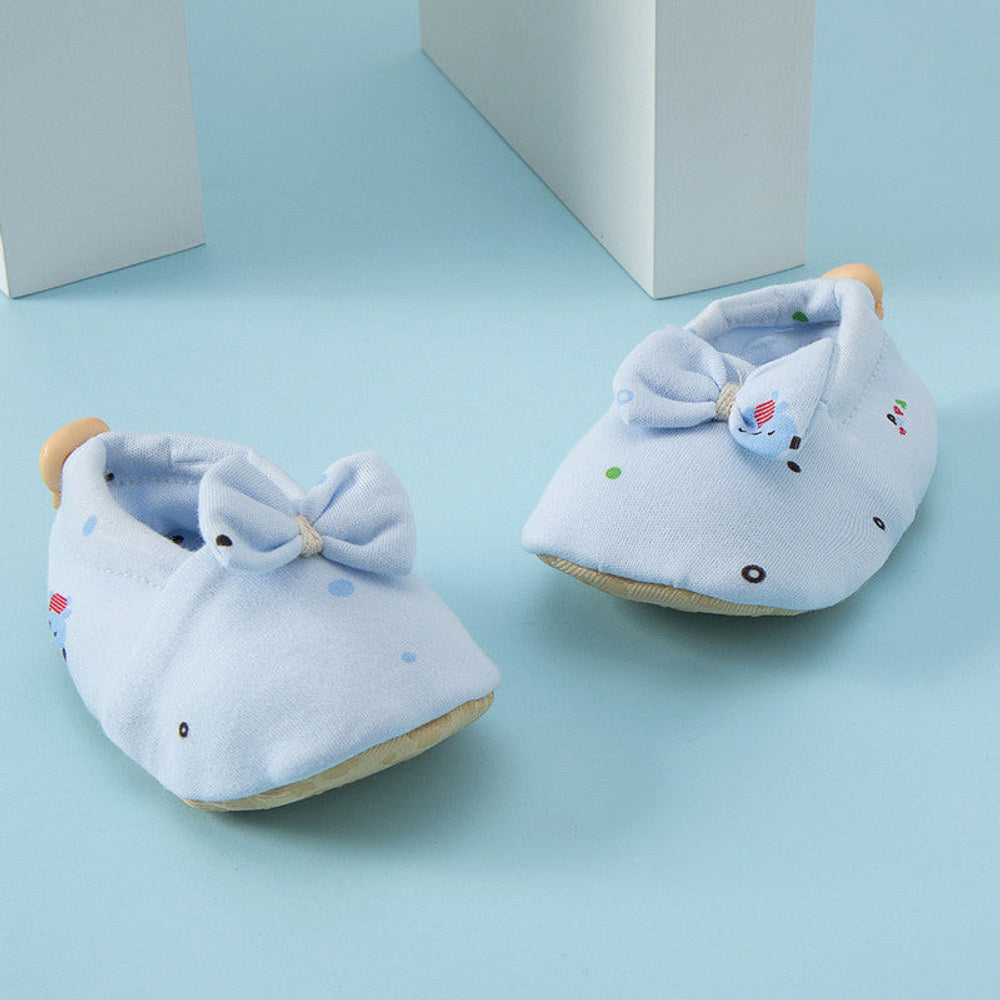 MyKids-USA® Baby Simple Cartoon Print Soft Sole Anti-slip Shoes with Cotton Fabric